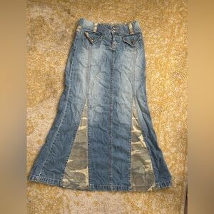 Vintage Unionbay 5 Pocket Womens Denim Skirt Size With Cameo Accents